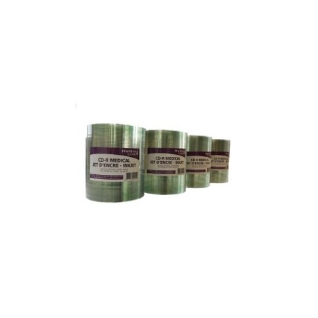 SPINDLE 100 CD-R 52X 700MB-GRADE MEDICAL A -IMPRIMABLE BLANC THERMIQUE HELTIS LINE