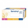 Gants Vinyle non poudrés Sensinyl Light Free - Taille S 6/7 - Boîte de 100
