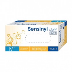 Gants Vinyle non poudrés Sensinyl Light Free - Taille M 7/8 - Boîte de 100