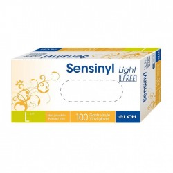 Gants Vinyle non poudrés Sensinyl Light Free - Taille L 8/9 - Boîte de 100