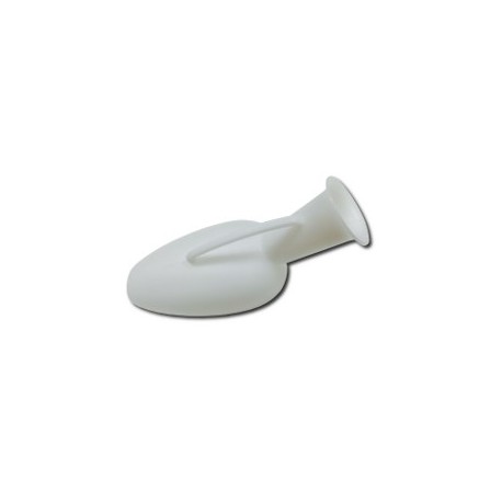 URINAL HOMME 1L - POLYETHYLENE BLANC - GRADUE PAR 100 ml - POIGNEE A L UNITE