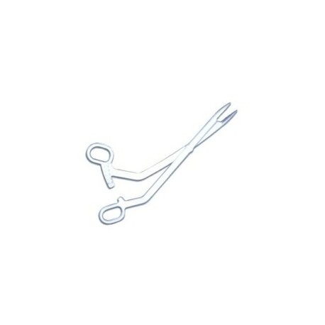 PINCE CLAMP DE CHERRON - COUDEE - PLASTIQUE - STERILE - LONGUEUR 255mm Bo te de 25