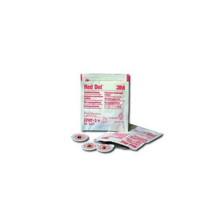 ELECTRODES A PRESSION 3M RED DOT RADIOTRANSPARENTE ADULTE 4x3,2cm NON TISSE REPOSITIONNABLE / PAR 5