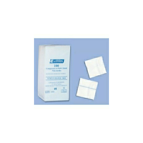 COMPRESSE NON-TISSEE / NON-STERILE / 4 PLIS / 30g / 7,5x7,5cm Sachet de 100