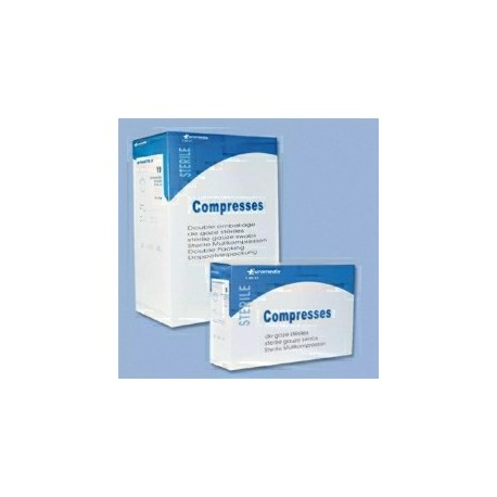 COMPRESSE GAZE STERILE / 17 FILS / 8 PLIS / 10x10cm (25x40) Bo te de 50 Sachets 2 Compresses