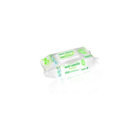 LINGETTE WIP ANIOS  EXCEL DETERGENTE DESINFECTANTE - 180 x 200mm SACHET DE 100 LINGETTES